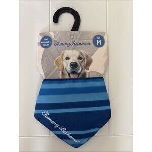 Tommy Bahama Pet Bandana With Collar Blue  for Dogs Size Medium New